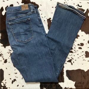 American Eagle high rise skinny kick jeans 10 Long